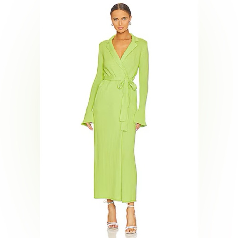SER.O.YA Venetia Cardigan Dress in Lime